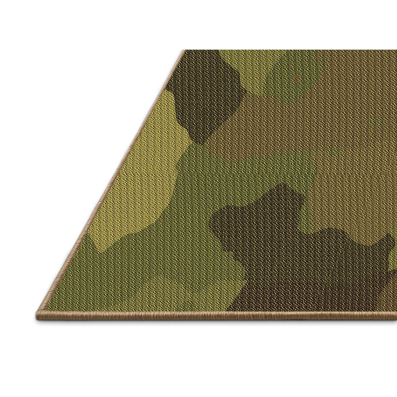 Tapis de la zone verte en laine de camouflage altizer, Rectangle 2 pi x 3 pi