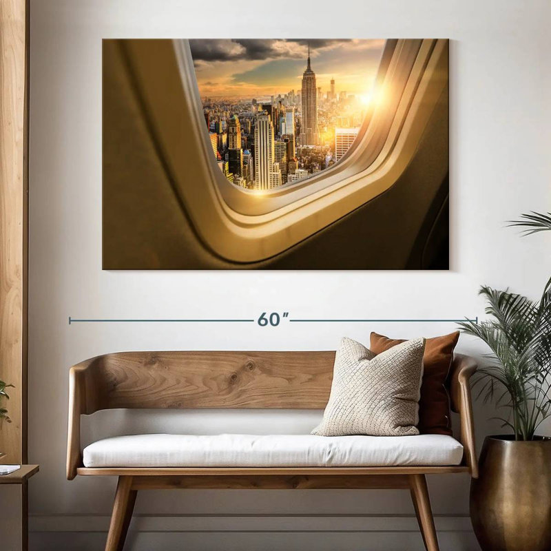 Vue de la fenêtre Sirci NYC Plane, H 34 po x l 51 po