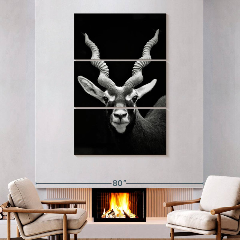 Antilope à cornes Brampt, H 74 po x l 48 po