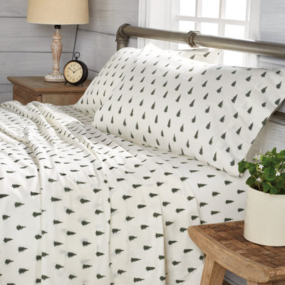 Spruce Trees Flannel Sheet Set