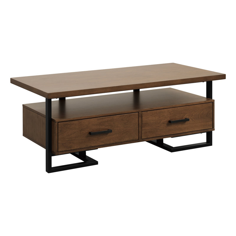 Table basse de style contemporain avec cadre unique et tiroirs 1 pièce
