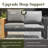  4 Pieces Aluminum Patio Furniture Set With Coffee Table, Oversized Seat With Hight Back Outdoor Conversation Sets-321630576