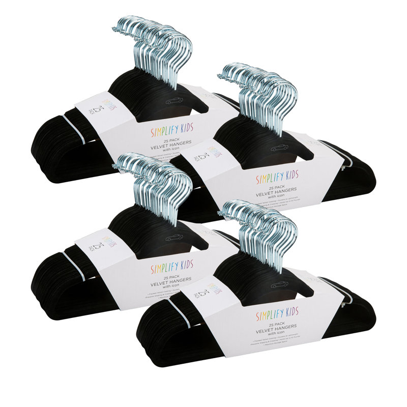 Non-Slip Standard Hanger for Dress/Shirt/Sweater, Black