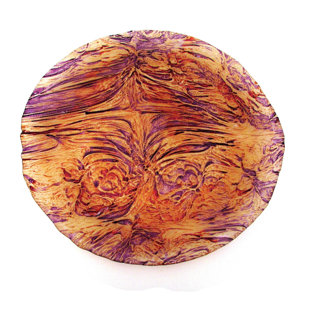 Red Pomegranate Ballad Glass Platter