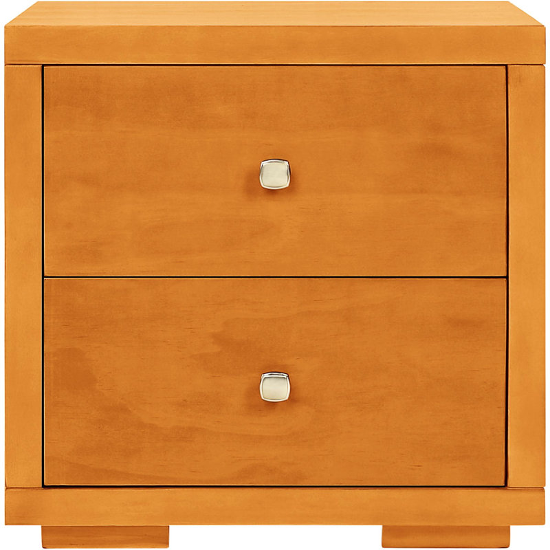 2 Drawer Wooden Nightstand, Cherry