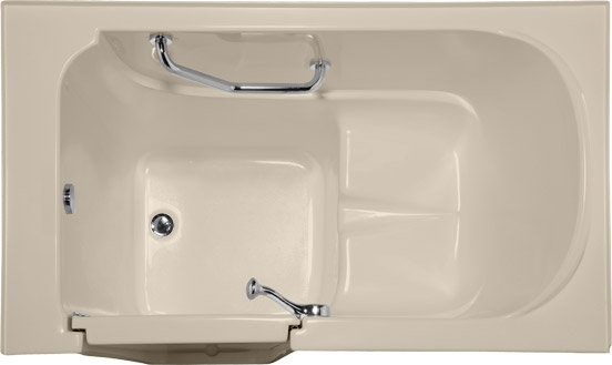 Lifestyle 5230 52'' L Bathtub, Almond, Polished Chrome