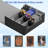 Trading Card Storage Box For 1800+, Leather Storage Box With Strong Closure, Card Box With 10 Dividers And 3 Foam Stoppers, Commander Deck Box Fit Yugioh, Mtg And Sport Cards, Black & Grey