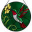 Panneau de vitrail 12 "Hummingbird Flower-1435220720