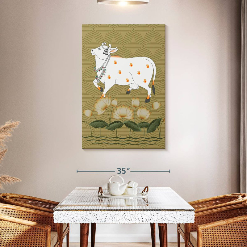 Brampt Framed Cow, 48" H x 32" W