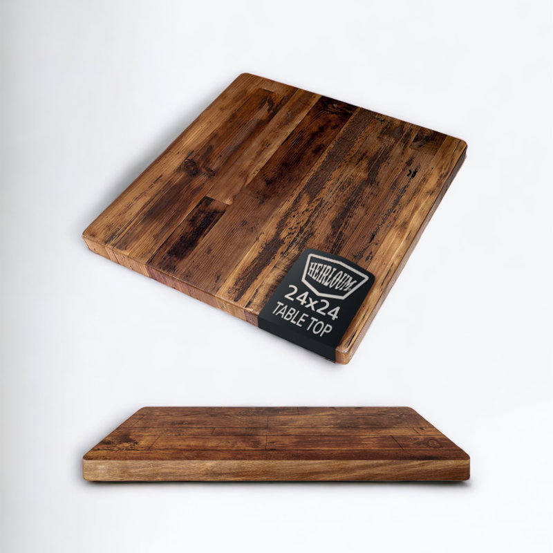 The Rustic Harvest Table Top , 1.5" H x 24" L x 24" W
