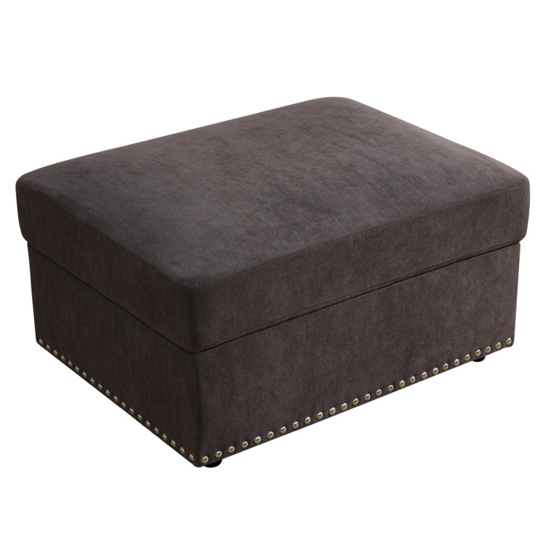 Repose-pieds Marl, Microfibre/microsuède brun