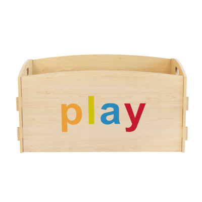 Coffre de rangement pour jouets Ebern Designs, naturel