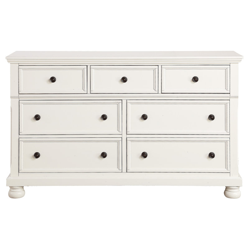 Commode transitionnelle avec 7 tiroirs et plateau à bijoux