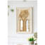Miroir mural Mid-Century 20,1 x 2 x 29,9 po avec détails feuille d'or, ensemble de 2