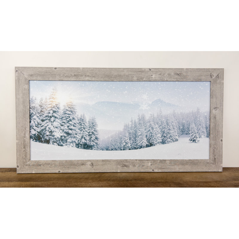 «Blue Winter Scene», impression encadrée