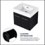 Meuble-lavabo mural 24 po avec lavabo, charnières de porte en résine