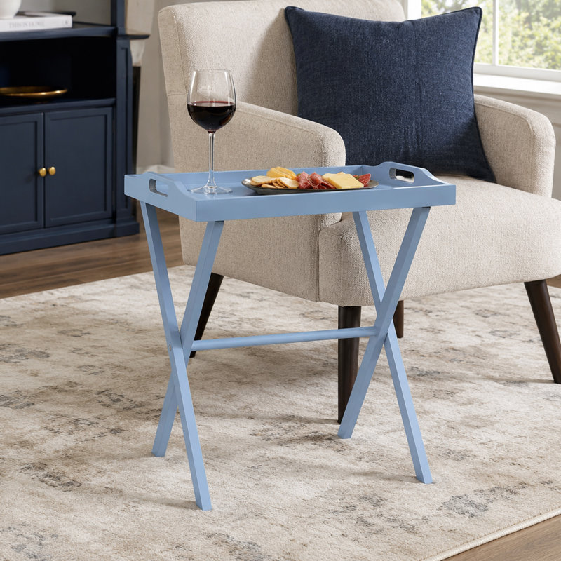Table pliante Everett, Bleu clair