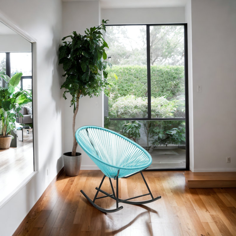 Chaise berçante Oclupaca, Turquoise