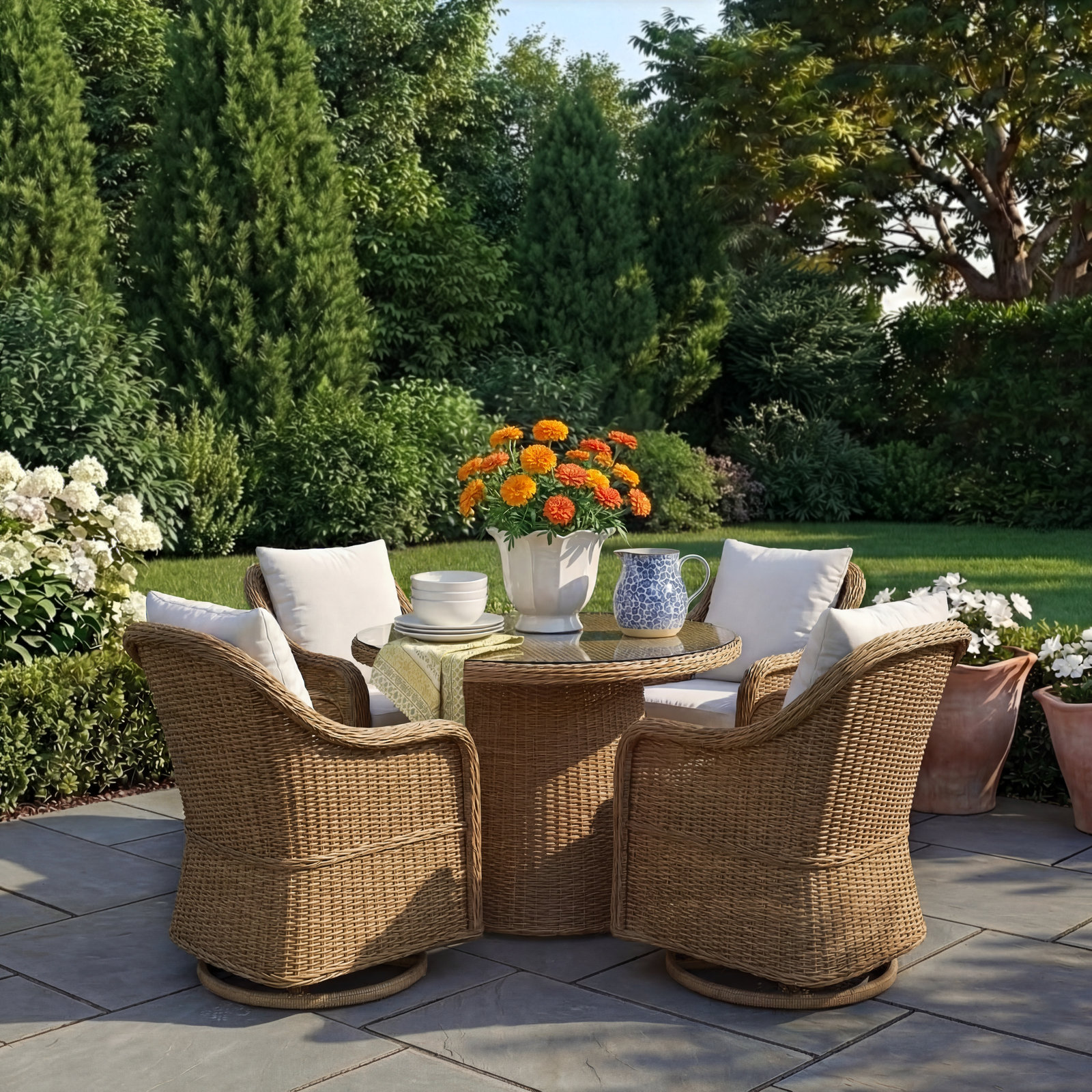 Hudson 44" Patio Dining Set