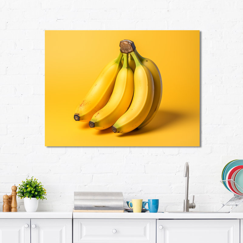 Electric Banana Pop - Art mural fruits, H 34 po x l 44 po x P 1,5 po