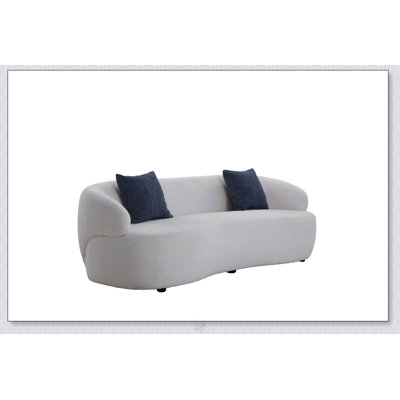 Curved 3-Seat Cloud Couch Boucle Sofa, Modern Design With High-Quality Frame And Comfortable Filling For Ultimate Relaxation.