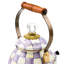 Violet Check Quart Tea Kettle