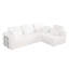 Canapé modulaire en forme de L, canapé modulaire compressé en velours côtelé de style minimaliste moderne, se déplie en un lit, conception compacte pour plus de confort et de flexibilité-1615464041