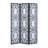 Sudoku 3 Panel Room Divider Screen, Black