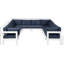 Canapé modulaire d'extérieur en forme de U de 120 po avec coussins Koeppelle-61209674-61189473