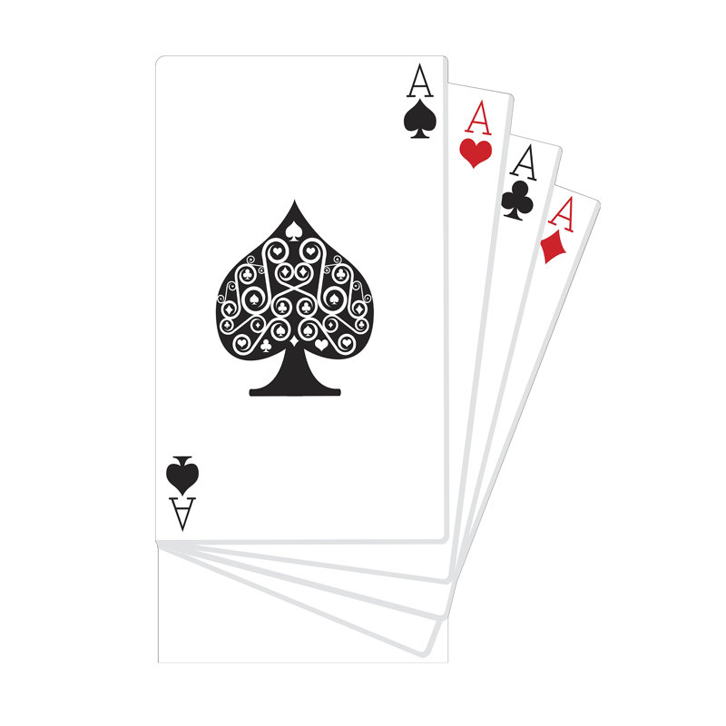 Accroche en carton à la main of cards