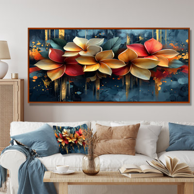 «Fury River Of Aqua Plumeria Blossom I», impressions sur toile Plumeria