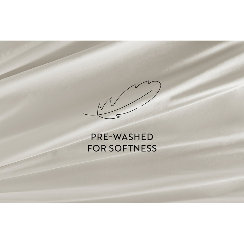 Ivory Twin Cotton Sheet Set with Pillowcase