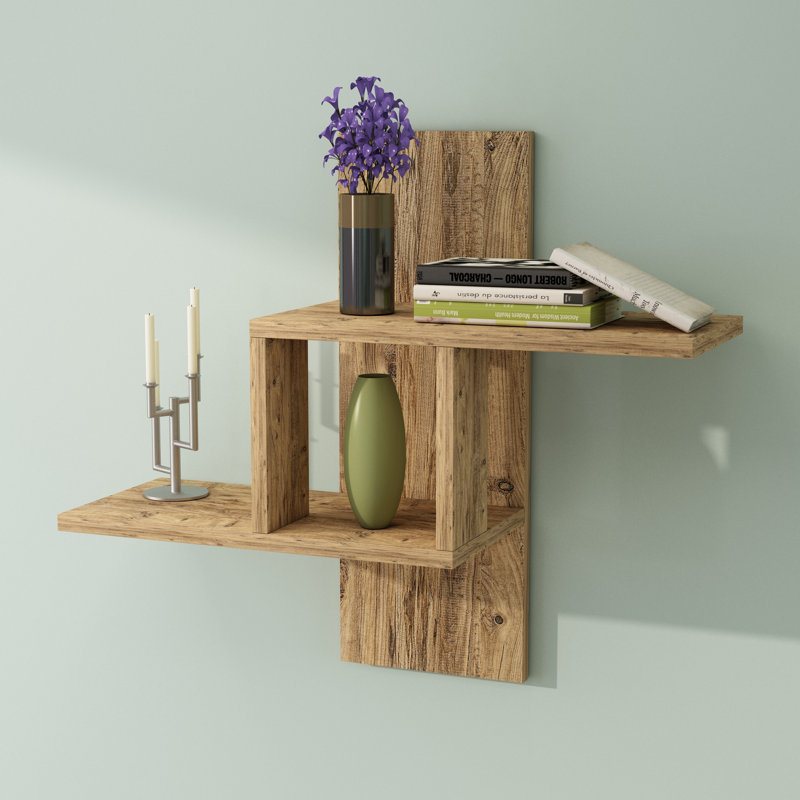 Evie-Sue 3 Piece Floating Shelf, Atlantic Pine