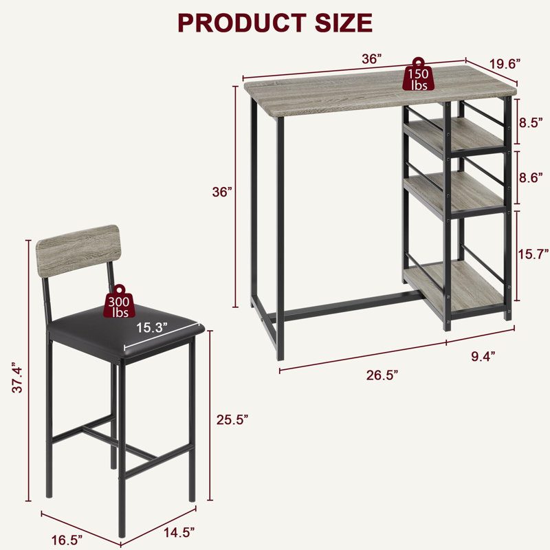 Rectangle L 36 po x l 19,6 po Pevzner, Gris rustique