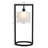 Metal Table Lamp With Glass Drum Shade