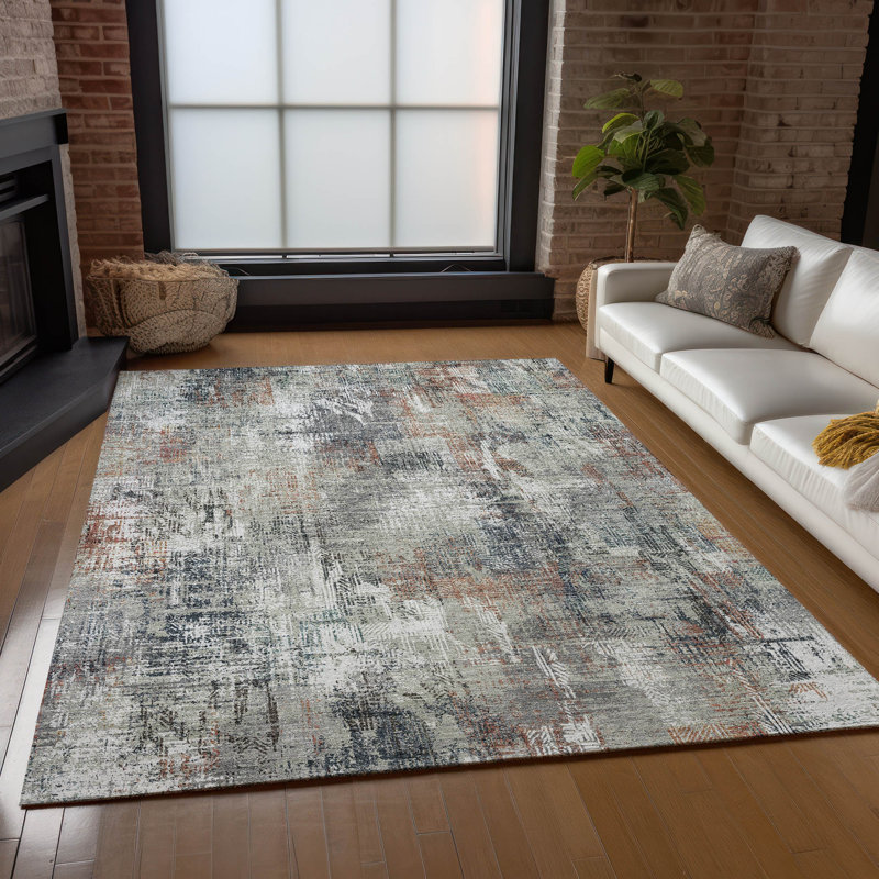Karsyn Washable Abstract Indoor / Outdoor Rug, Rectangle 8' x 10'