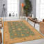 Tapis oriental vert / brun clair en laine Lora 10 pi 1 po x 13 pi 8 po Ziegler