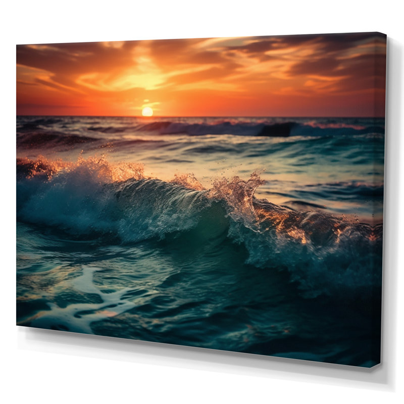 Océan Tranquillity V - imprimé, H 12 po x l 20 po x P 1 po, Toile tendue