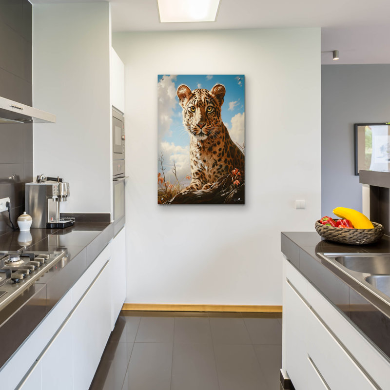 «Baby Leopard» par Momart, art mural acrylique, H 36 po x l 24 po x P 0,2 po