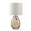 Arelia Small Textured Swirl Brown Glass Table Lamp - Teardrop Shape
