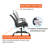 CLATINA Ergonomic Rolling Mesh Desk Chair Lumbar Support and Adjustable Height Swivel