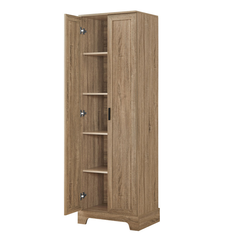 Storage Cabinet With Two Doors For Bathroom, Brown