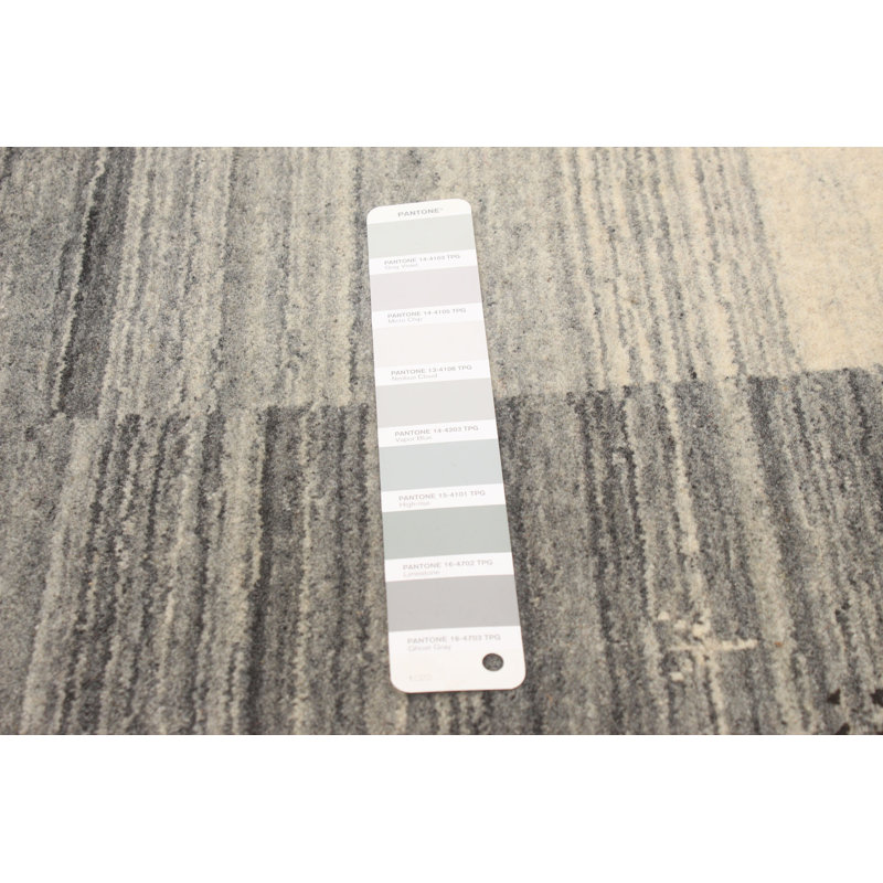 Tapis gris noué à la main 8 pi 3 po x 9 pi 11 po Gabbeh Luribaft