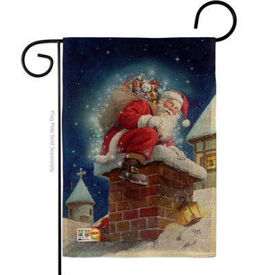 Double Sided 18.5'' H x 13'' W Polyester Christmas Garden Flag