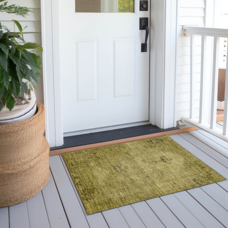 Washable Oriental Indoor / Outdoor Rug, Rectangle 1'8" x 2'6"