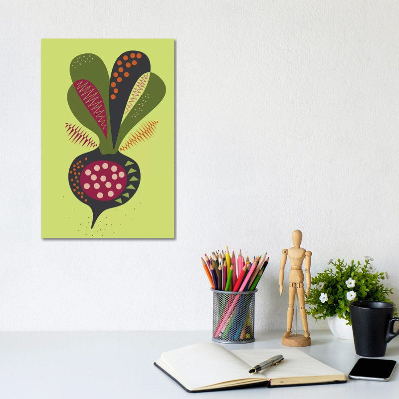 Beetroot by Flatowl - Wrapped Canvas Print, 20.32 cm H x 30.48 cm W
