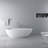 66.9 Inch Freestanding Solid Surface Soaking Bathtub For Bathroom