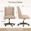 Chaise de bureau pivotante en chenille Mellins-2051790758