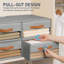 Bacs de rangement pliables avec tiroirs - Organisateurs de placard empilables avec fenêtre transparente, tiroirs de rangement en tissu pour l'organisation de la chambre et du placard-1533516413