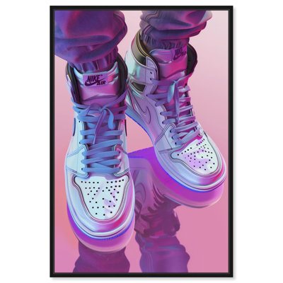 Club Lights Sneakers Canvas Neon Art Prints by Art Remedy